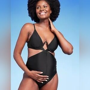 #010 Isabel Maternity swimsuit  underwire twist-Front one piece Maternity